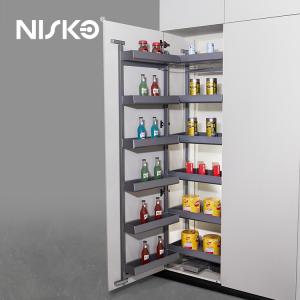 Aluminum Pull Out Kitchen Tall Pantry Cabinet Unit 6 Shelf