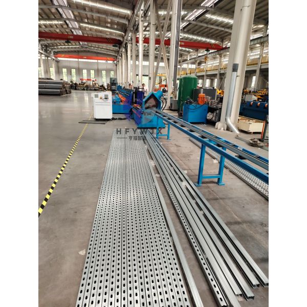 Photovoltaic Seismic Bracket Roll Forming Machine With Gearbox Transmission Hydraulic Shearing