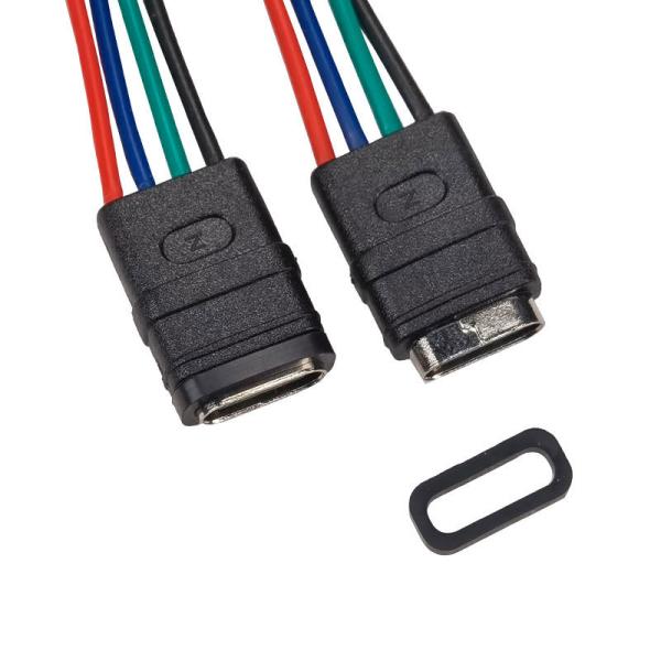 Продетый нитку тип сборка кабеля USB держателя панели разъем-розетки c