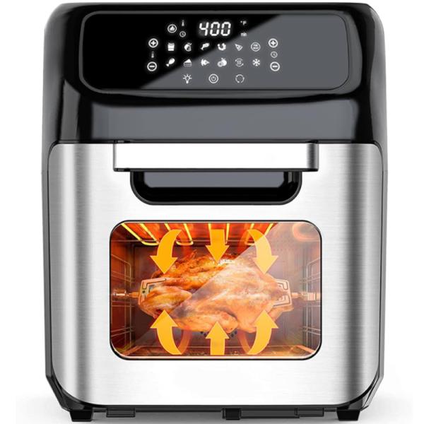 12L Digital Air Fryer Oven 9 Presets Rotisserie Dehydrator Oilless