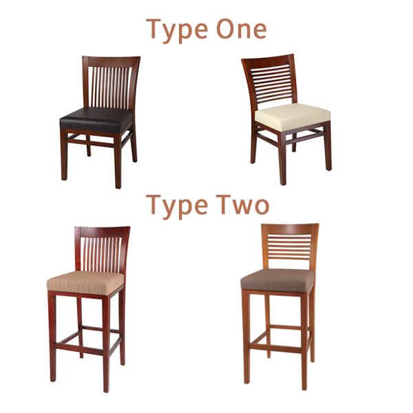 Diseño moderno nórdico Teca negra Madera maciza Muebles de restaurante silla de comedor antigua