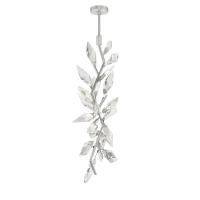 Chandelier à feuilles de cristal à facettes coupées à la main de 60 W avec ampoules LED