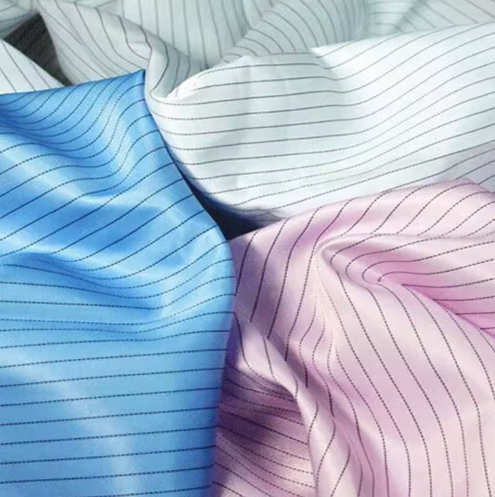 Anti-static ESD fabric, stripe weave, 110/115 GSM optional
