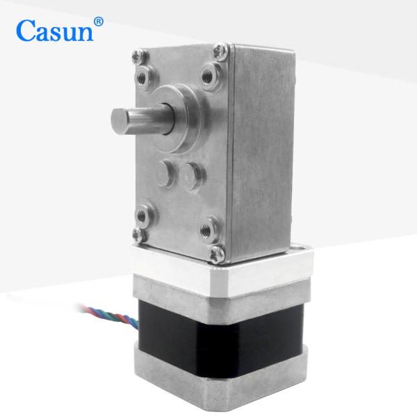 Casun Nema 17 Hybrid Stepper Motor with Worm gear reducer 270mN.m 2.93V 36/1 Ratio