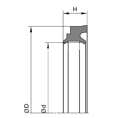 338268 голубое уплотнение счищателя пневматических цилиндров FESTO WIFC4-25X34X6 8-TPE-U