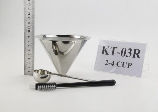 Christmas Gift Stainless Steel Coffee Dripper With Cup Stand 125g Weight