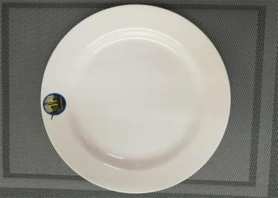 A louça branca da porcelana ajusta o peso redondo 150g do diâmetro 25cm da placa da borda larga