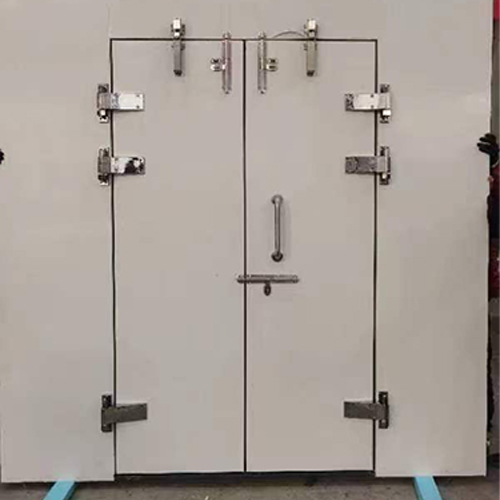 304 Stainless Steel Cold Storage Door Heavy Duty Single Leaf Semi Recessed Hinged Swing Door