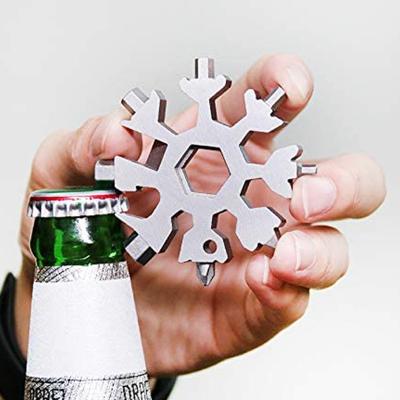 18 In 1 Stainless Steel Snowflake Multitool Cross Screwdriver Kit Box Bottle Opener