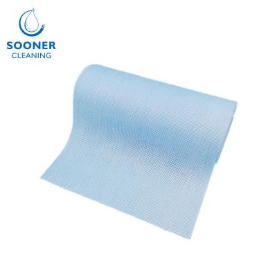 Limpezas de limpeza tingidas não tecidas 50gsm do agregado familiar de Spunlace