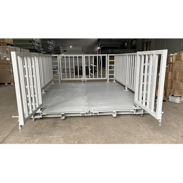 Básculas digitales LED para pesaje de ganado de 1 tonelada con jaula, rendimiento estable, báscula industrial de piso para trabajo pesado