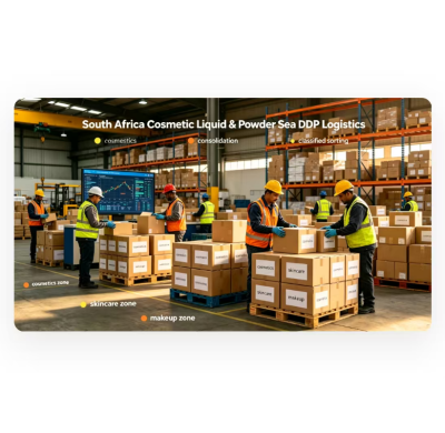 South Africa Cosmetic Liquid / Powder DDP Sea Freight Logistics Service