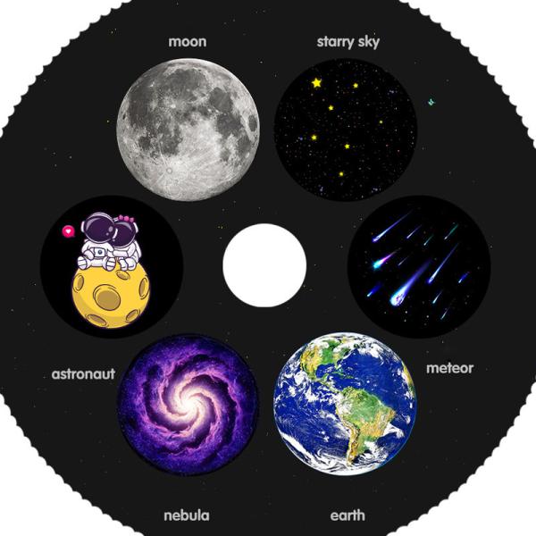 2W 75mm 900mAh Galaxy Projector Night Light For Room Decor