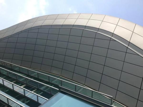 Modern Curved Curtain Wall Aluminium Long Lasting Durability