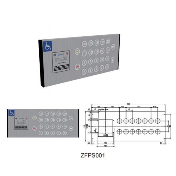 Лифт из нержавеющей стали Доступная панель COP отключенная панель управления для лифта
