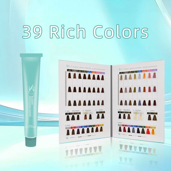 Factory OEM 39 Colors Hair Colour Swatch Book  for Professional Salon Use Long Lasting Display