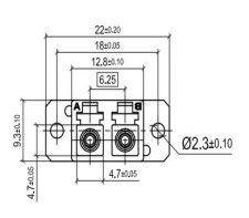 Plastic Singlemode Duplex LC UPC fiber optic cable coupler