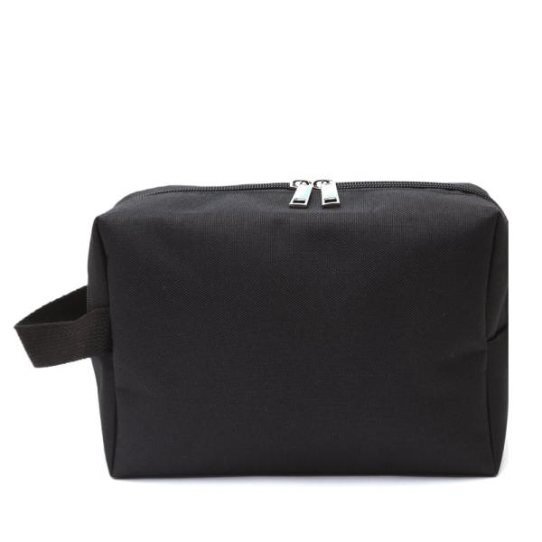 Canvas Waterproof Toiletry Bag For Women Water Resistant Black Color 4 Packs