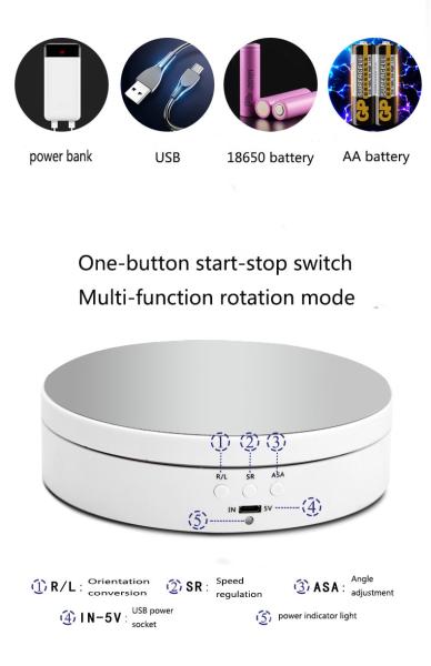 Adjustment Electric Motorized Rotating Turntable Display Stand Product Display Turntable