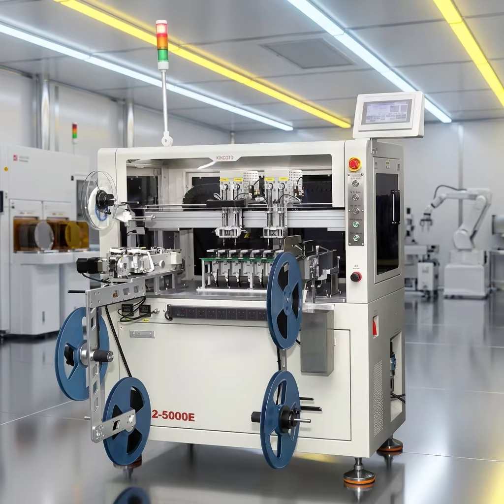 Industrial Grade Automatic IC Programmer System | ±0.03mm High Precision Chip Programming Machine with 8 Sockets for SOP/QFN/BGA in SMT Assembly Line