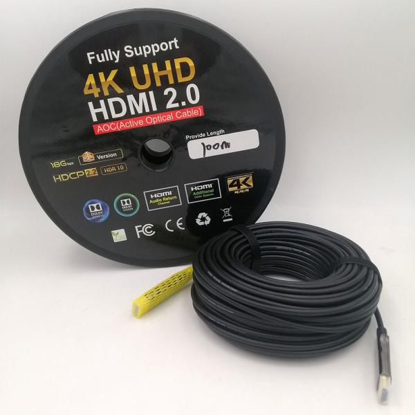 indoor TV Fiber Cable Assembly High Speed HDMI 2.0 Active Optical Cable 4k 8K