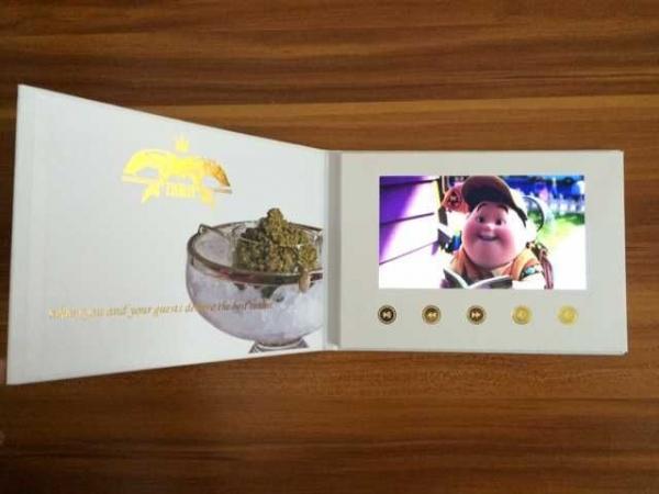 4.3 Inch 4G Promotional Video Brochure EU Paper Multi - Language For Trade Show