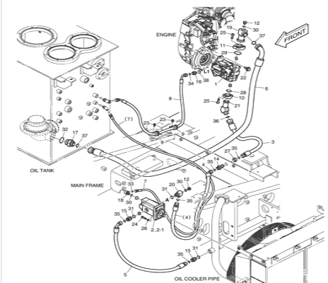 Moteur hydraulique de ventilateur Doosan K1057295 DX380 DX500 DX500-9C DX520-9C