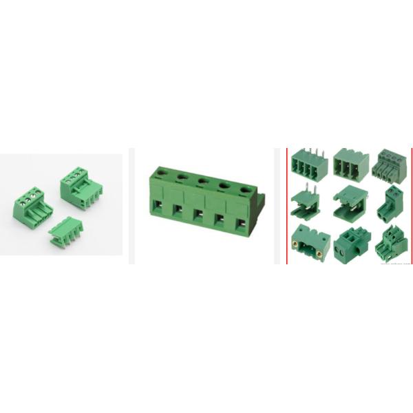 RDOQ 3.81pitch 2P-24P 300V 10A green with flange plug in type terminal block connector