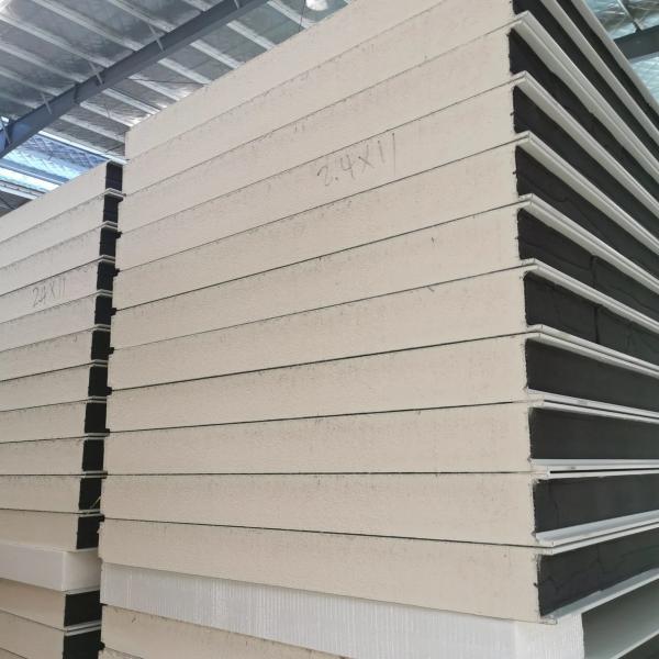 Painel Sandwich de lã de rocha de design moderno para isolamento de telhado e parede exterior de armazém
