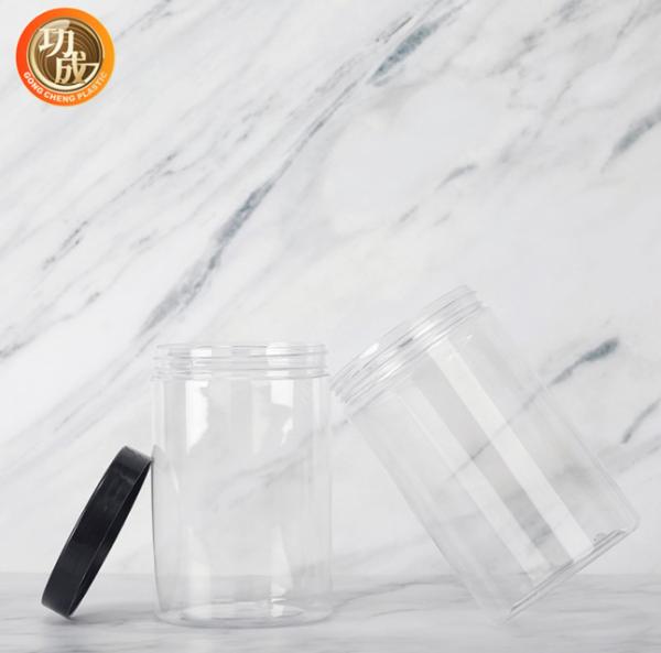 Chemical Resistanc Clear Wide Mouth Plastic Pet Jar With Lids Sugar Packaging