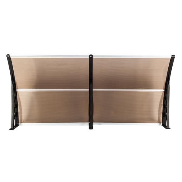 200x100 Brown Polycarbonate Window Awnings Rain Cover Household Application