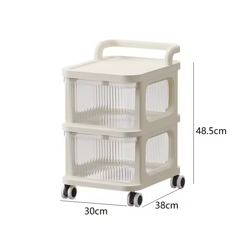 Custom Multi-Layer Moveable Storage Shelf Cart Baby Snack Storage Bathroom Utility Cart for Kitchen Bedroom