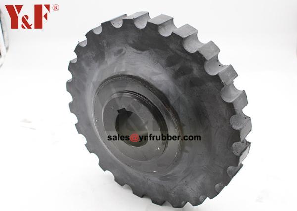 Black Rubber Flex Coupling Fittings Industrial Rubber Shaft Coupling