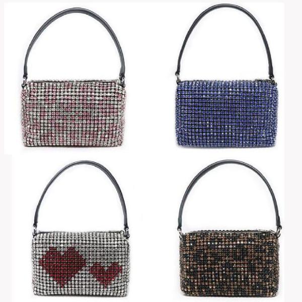 Rhinestone Womens Messenger Handbag 17x6x11cm