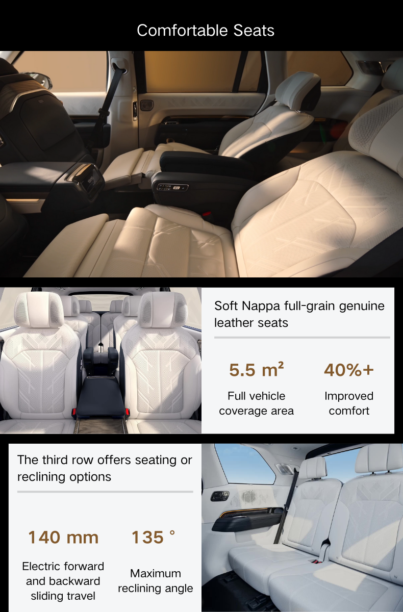 Luxurious Zeekr 9X Hybrid SUV Max Edition Automatic Gearbox Left-Hand Steering Euro VI Emission Standard New Condition >700km