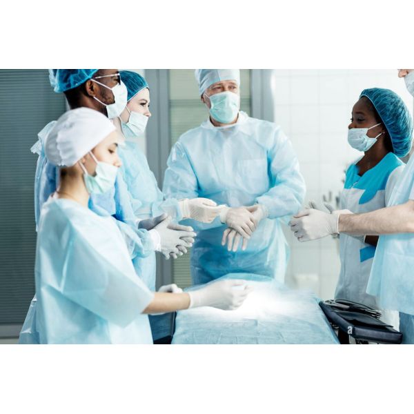 Haixin Health Examination Glove Nitrile PE Finger Hand Gloves Powdered Surgical Medical Hand Exam