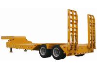 13m 50T Super basse clearance basse lit Semi-remorque avec 2 essieux et pneu exposé