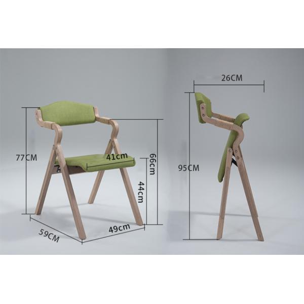 Sillas de comedor de madera plegable nórdica duradera y elegante en ceniza noreste con límite de peso de 150K