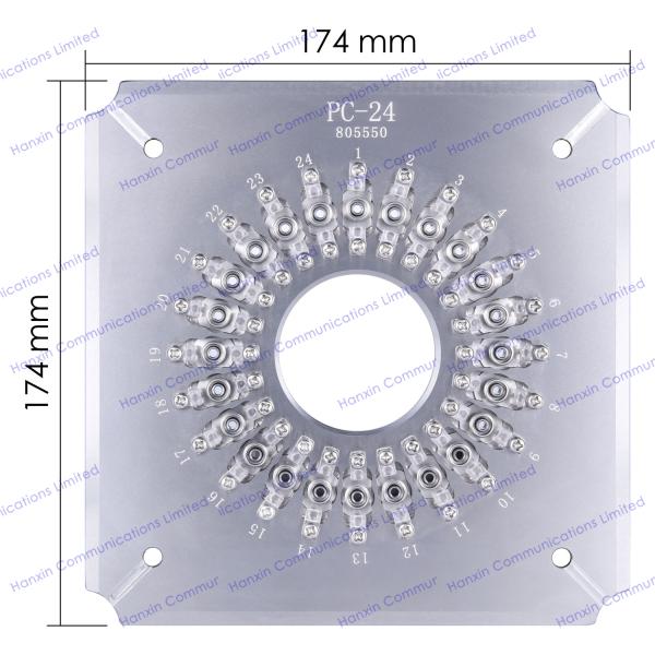 24 Connectors Fiber Optic Polishing Plate Hardened Steel S2316 Long Service Life