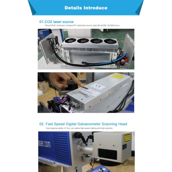 Galvo CO2 30W Laser Engraving Machine / CO2 Laser Marker For Engraving Wood Acrylic