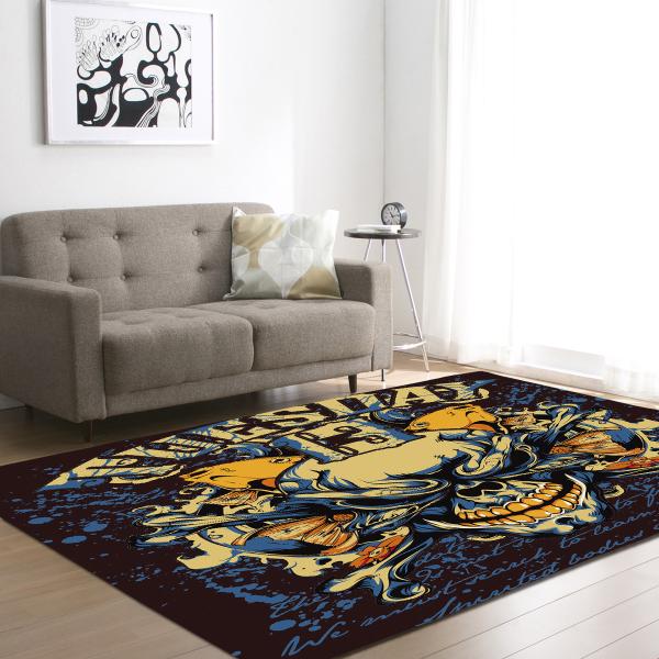 Skull Head Living Room Carpet Bedroom Dining Room Floor Mat Living Room Floor Carpets