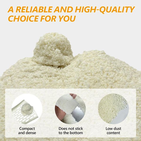Natural Unscented 100% Plant-Based Clumping Eco-Friendly Highly Absorbent Odor Control Biodegradable Cassava Cat Litter