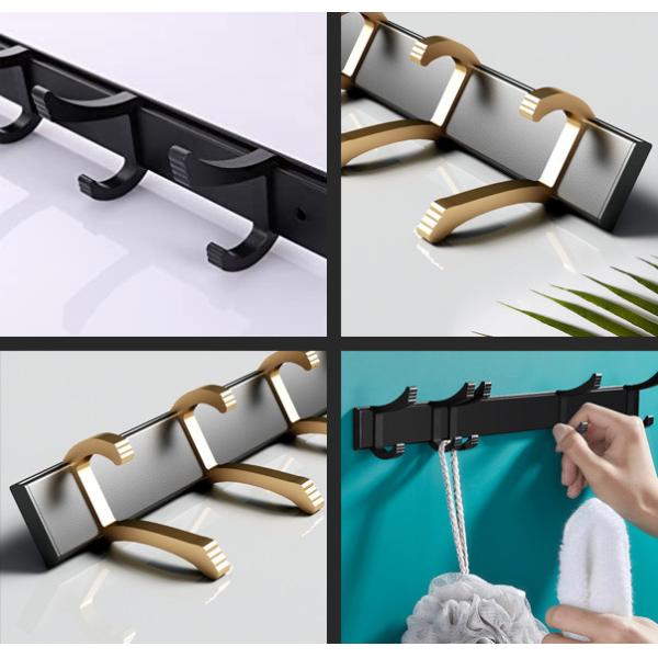 Heavy Duty Stainless Steel Robe Hooks Black Matte Color For Hanging Coat