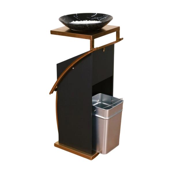Luxury Commercial Stainless Steel Garbage Bin / Office Hotel Lobby Trash Bin Decorative Metal Trash Cans