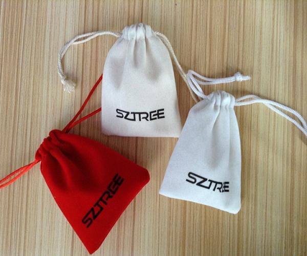 Malote da joia do cordão de veludo de 8 x de 10cm, sacos coloridos do armazenamento da joia