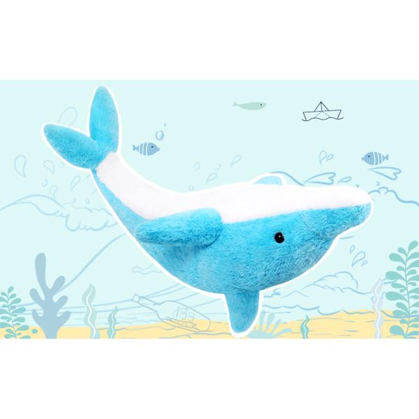 MorisMos Giant Soft Blue Dolphin Stuffed Animal Plush Marine Ocean Toy Party Favourite Kids