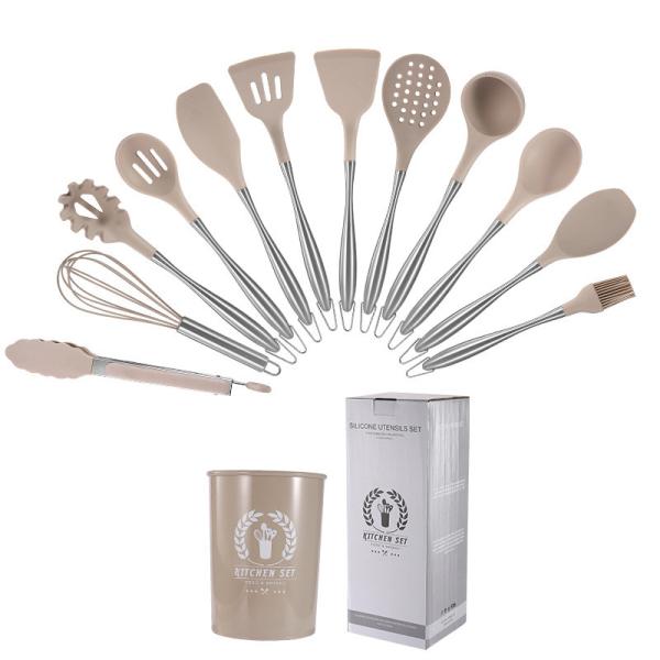 Силиконовые кухонные принадлежности набор с держателем Силиконовые кухонные принадлежности набор для Nonstick кухонные принадлежности Кухонные принадлежности набор