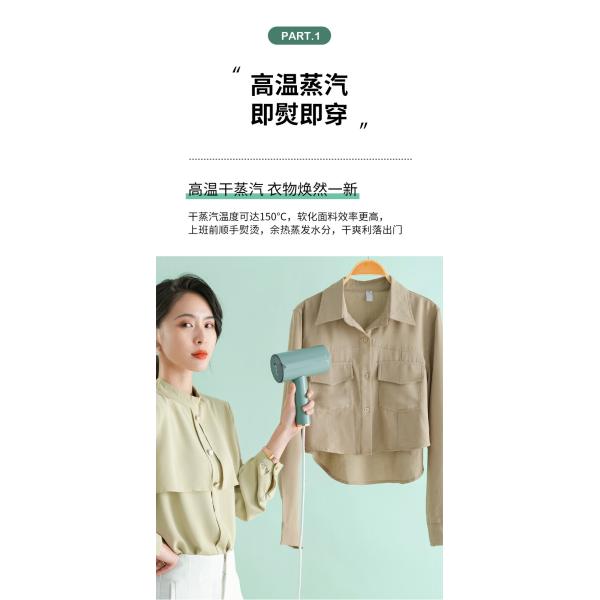 Wrinkle-Free Clothes with LM-2006 Foldable Handheld Garment Steamer