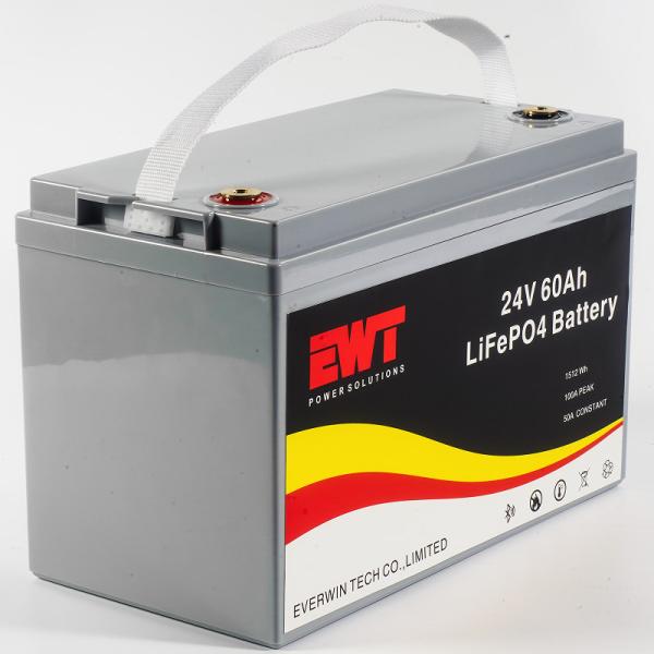 Fósforo de ferro de lítio 25,6V 60AH Bateria com Smart BMS EWT Factory Wholesale Online