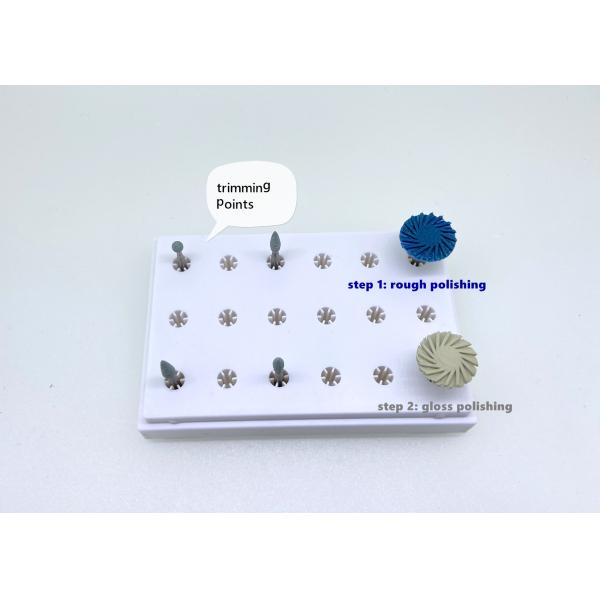 Abrasive Dental Polishing Kit / Diamond Finishing Bur RA Shank 10mm Diameter